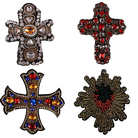 Perlen Kreuz Straberry Applikation Aufnäher Diamant Aufnäher Etsy