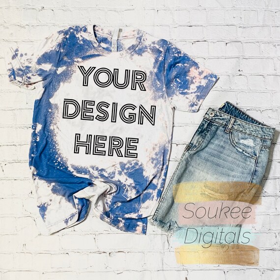 bleached royal blue shirt