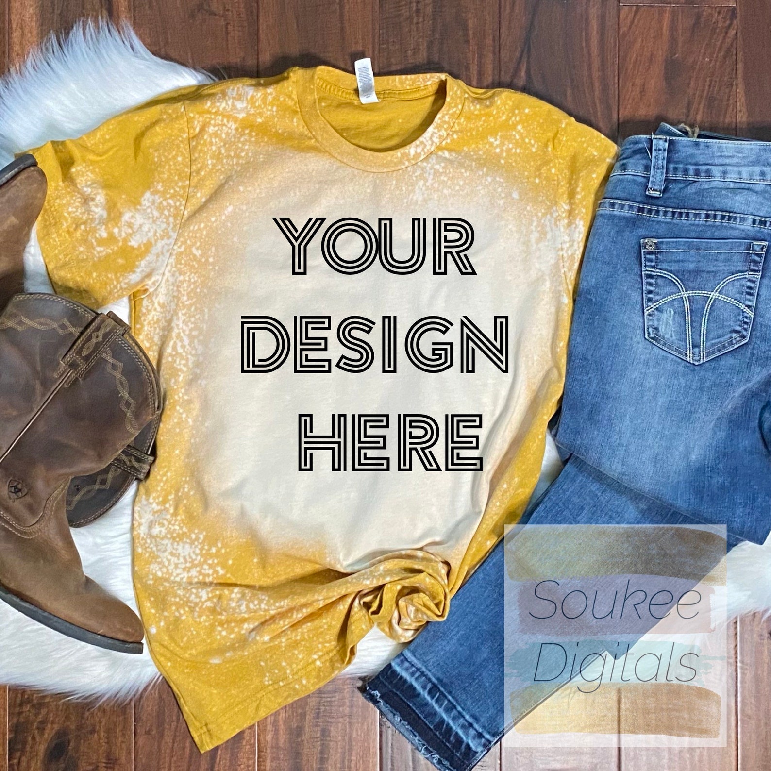 mustard bleached shirt