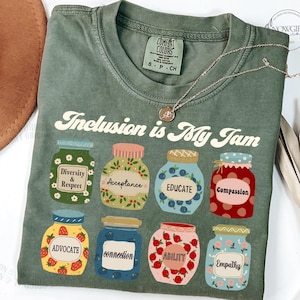 Inclusion Shirt, Neurodiversity Shirt, Inclusion Is My Jam, Special Education Teacher, Autism Awareness Gift, Autism Teacher Christmas Gift image 1