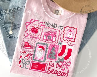 Christmas Xmas Shirt, Christmas Trees Shirt, Tis The Season Tshirt, Womens Holiday Tees, Christmas Santa Tees,Christmas Gift Comfort Colors®