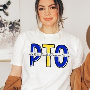 Custom PTO Shirt, Custom School Name Shirt, Custom Elementary School Color Shirt, PTO Squad, Parent Teacher Organization, Pto Crew, Pto Team