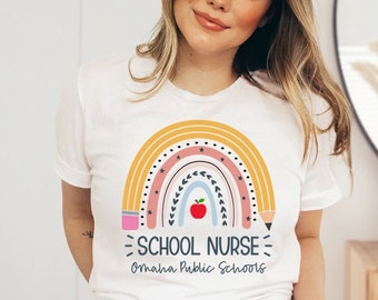 Custom School Nurse Shirt, School Nurse Gifts, School Nurse T Shirt, Registered Nurse, Nurse Appreciation Gift, Nurse Graduation Gifts