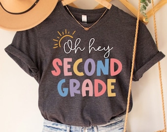 Oh Hey Second Grade Teacher Shirt, 2nd Grade Teacher Shirt, 2nd Grade TShirt, Second Grade Team T-Shirt, 2nd Grade Squad, 2nd Grade Crew