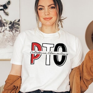 Custom PTO Shirt, Custom School Name Shirt, Custom Elementary School Color Shirt, PTO Squad, Parent Teacher Organization, Pto Crew, Pto Team