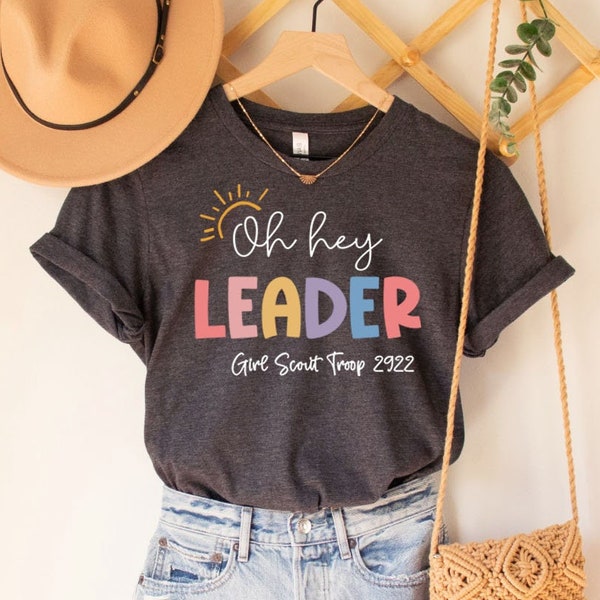 Custom Girl Scout Leader Shirt, Custom Girl Scout Shirt, Oh Hey Junior, Scout Troop Number Shirt, Scout Troop Shirt, Camping Tee, Scount Mom