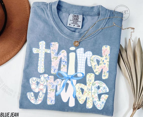 Comfort Colors® Third Grade Teacher Shirt, 3rd Grade Teacher Shirt, 3rd Grade TShirt, Third Grade TShirt, Elementary School Coquette Bow