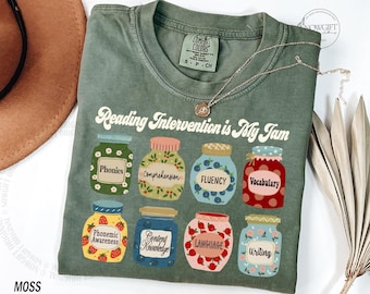 Reading Interventionist Shirt, Reading Interventionist Gift, Reading Teacher Shirt, Reading Specialist, Reading Intervention is My Jam Shirt