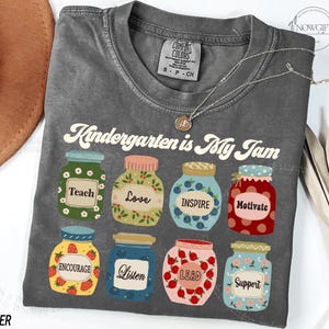 Kindergarten Teacher Shirt, Kindergarten Shirt, Kindergarten Is My Jam, Kindergarten Teacher Gift, Kinder Crew, Kinder Squad, Kinder Team