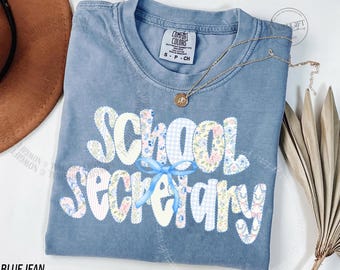 Chemise de secrétaire d'école, cadeaux chemise de secrétaire, cadeau de secrétaire pour femme, t-shirt pour personnel scolaire, t-shirts d'administrateur d'école, Comfort Colors®