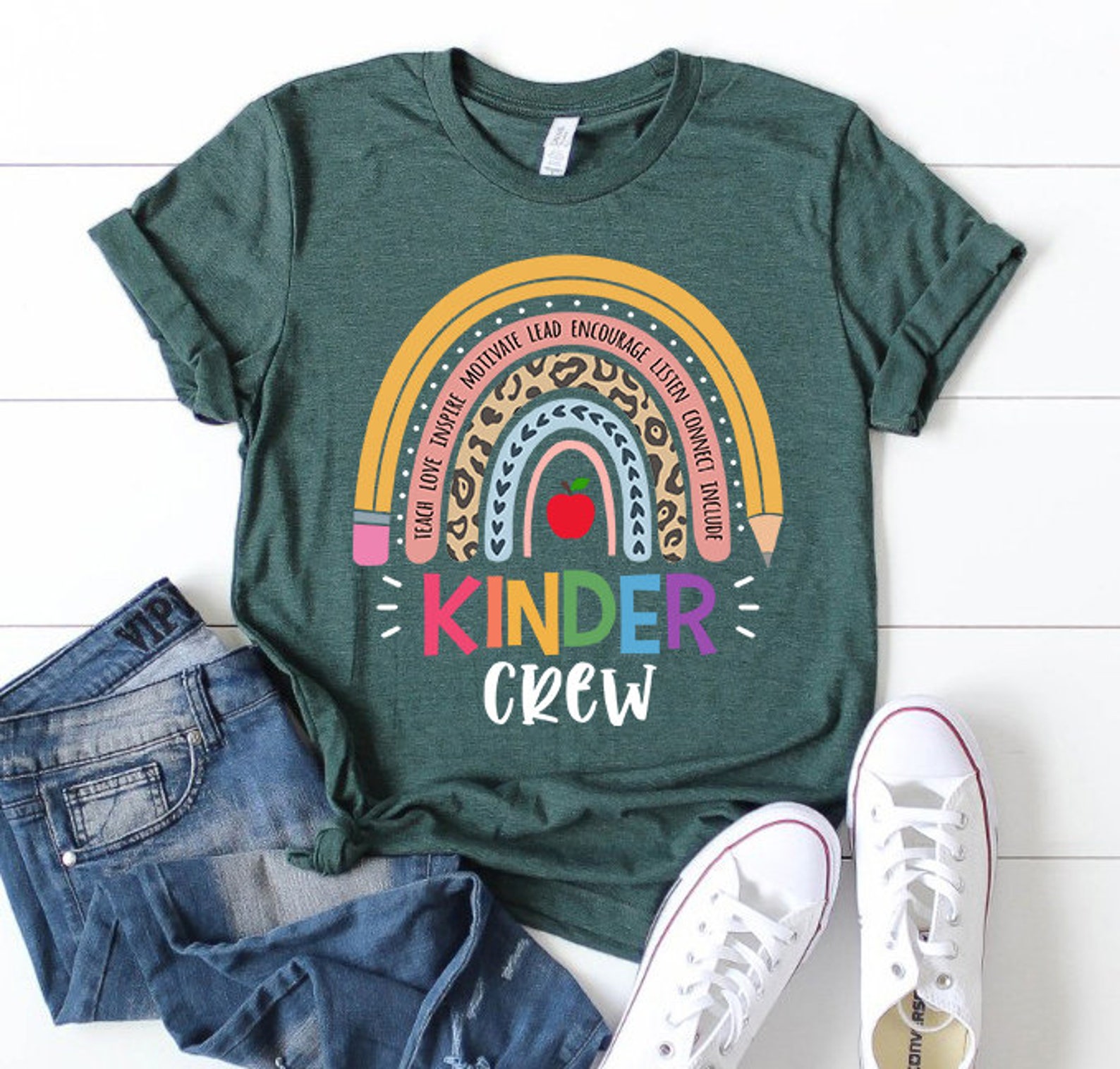 Kindergarten teacher shirt kinder crew shirt kindergarten etsy