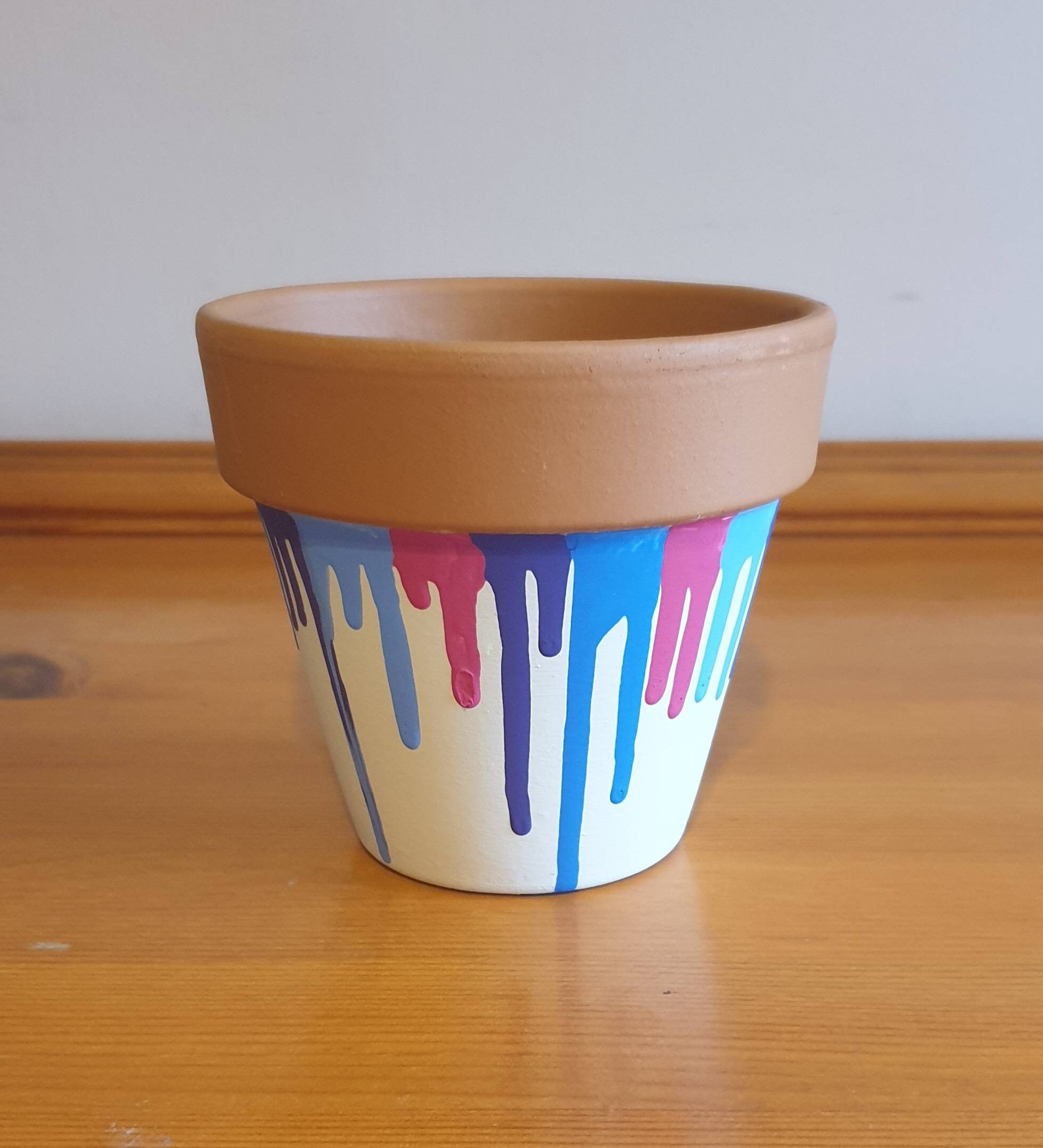 Rainbow Drip Plant Pot 11cm Etsy
