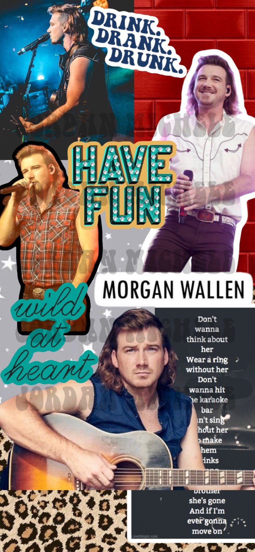 Wallen collage digital download Etsy