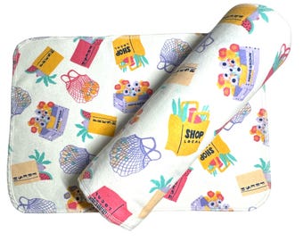 Juego de 18 toallas de franela de algodón reutilizables de 1 capa - ¡Compra 3 y llévate 1 gratis! Regalo ecológico para la cocina / Artículos esenciales para el hogar sin residuos