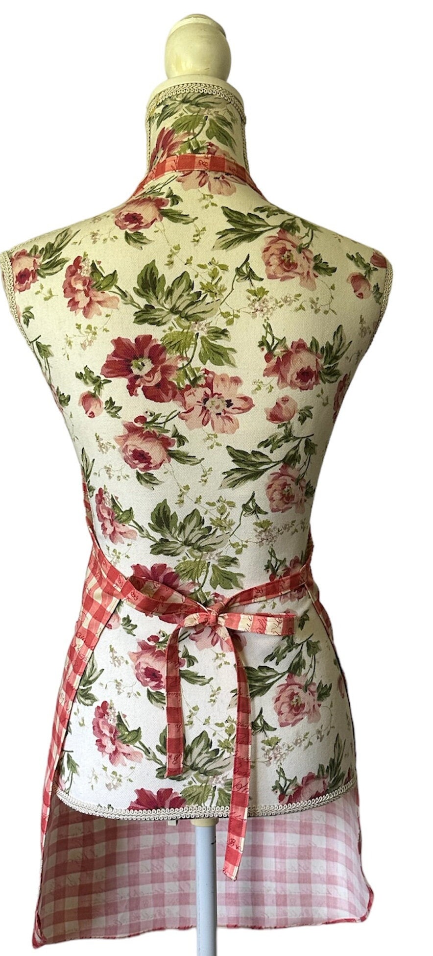Fashion Vintage Red Checkers Print Woman Chef Apron; Everyday Baking ...