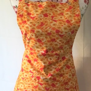 Colorful Spring APRON  Women&#39;s Kitchen Apron, Baking, Garden, Chef , Kitchen or Restaurant Bib Apron Dress Made in USA
