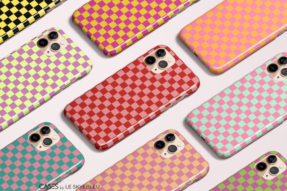 LIGHT BEIGE Checkered Protective Phone Case iPhone 