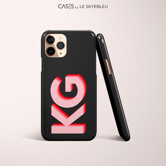 Monogram Style Cellphone Back Cover Case for iPhone Samsung