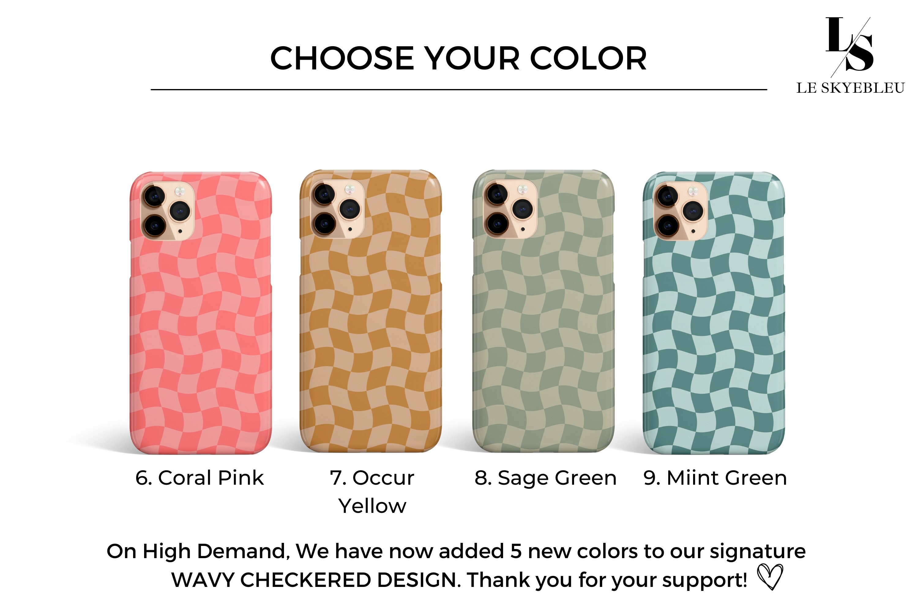 Designer Checkerboard iPhone Case for 13 12 11 Pro Max Wavy 