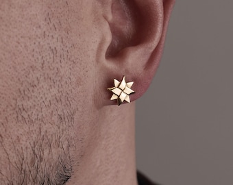 Minimalist Stud Earrings for Men, Star Studs, Celestial Jewelry for Him