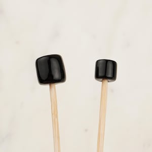 Svarta fatpärlor, glaserade keramikpärlor med släta rundade kanter, 12 mm, 9 mm