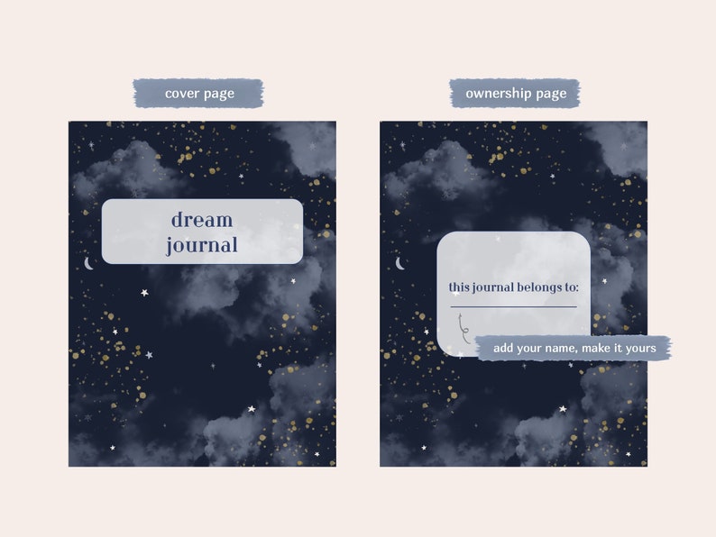 Celestial Dream Journal Template Pages, Digital Download, Printable - Etsy