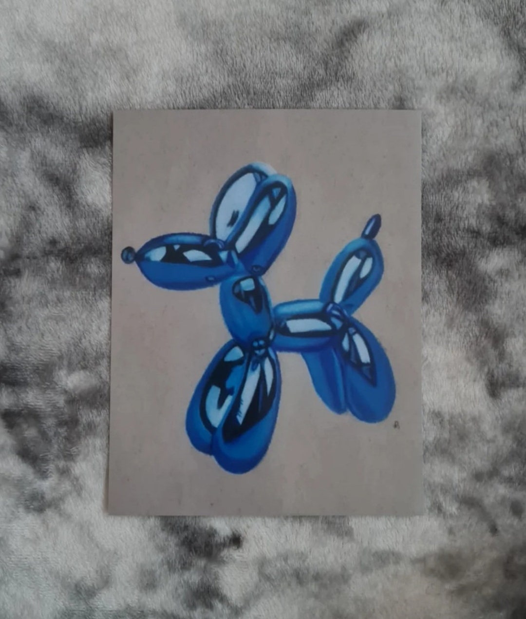 Balloon Dog Drawing Print Etsy