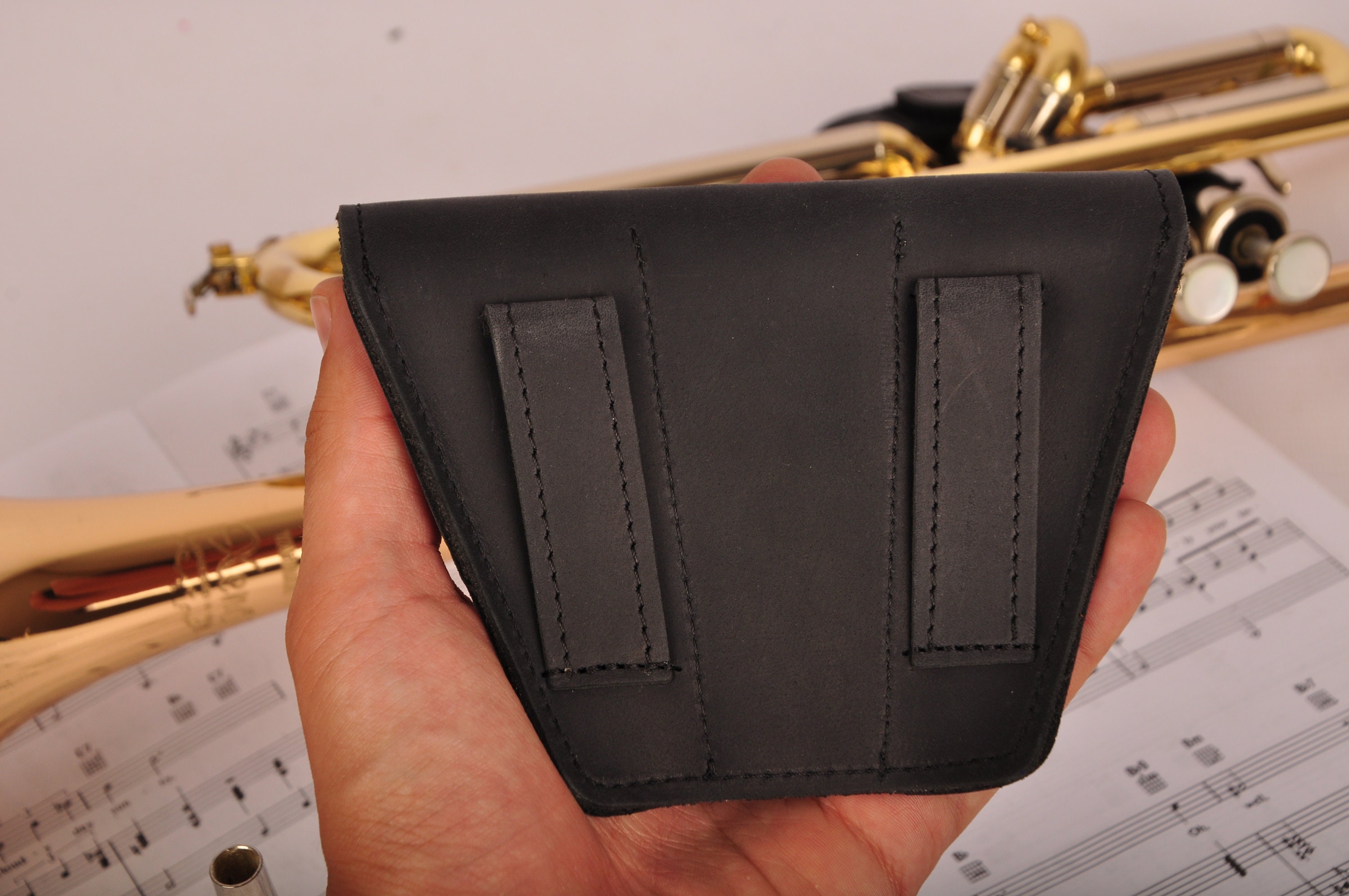 Trumpet Triple Personalized Leather Mouthpiece Holder for Etsy