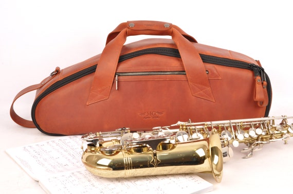 Alto Saxophone Gig Bag leather Crazy Horse – MGLeatherWork