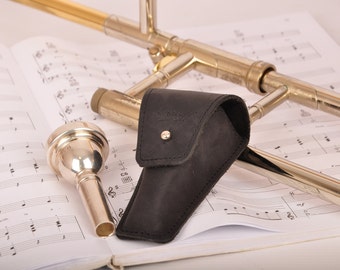 Euphonium Trombone mouthpiece holder, trombone mouthpiece case, trombone mouthpiece pouch, trombone mouthpiece case, personalized gift