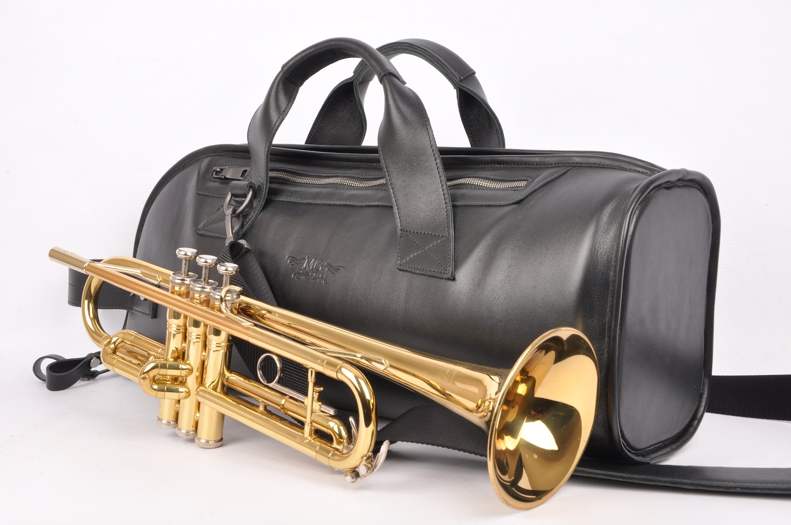 Trumpet Personalized Leather Gig Bag by MG Leather Work Etsy