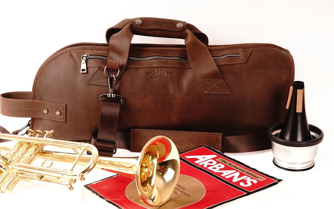 Trumpet Bag by MG Leather Work Leather Trumpet Gig Bag Etsy
