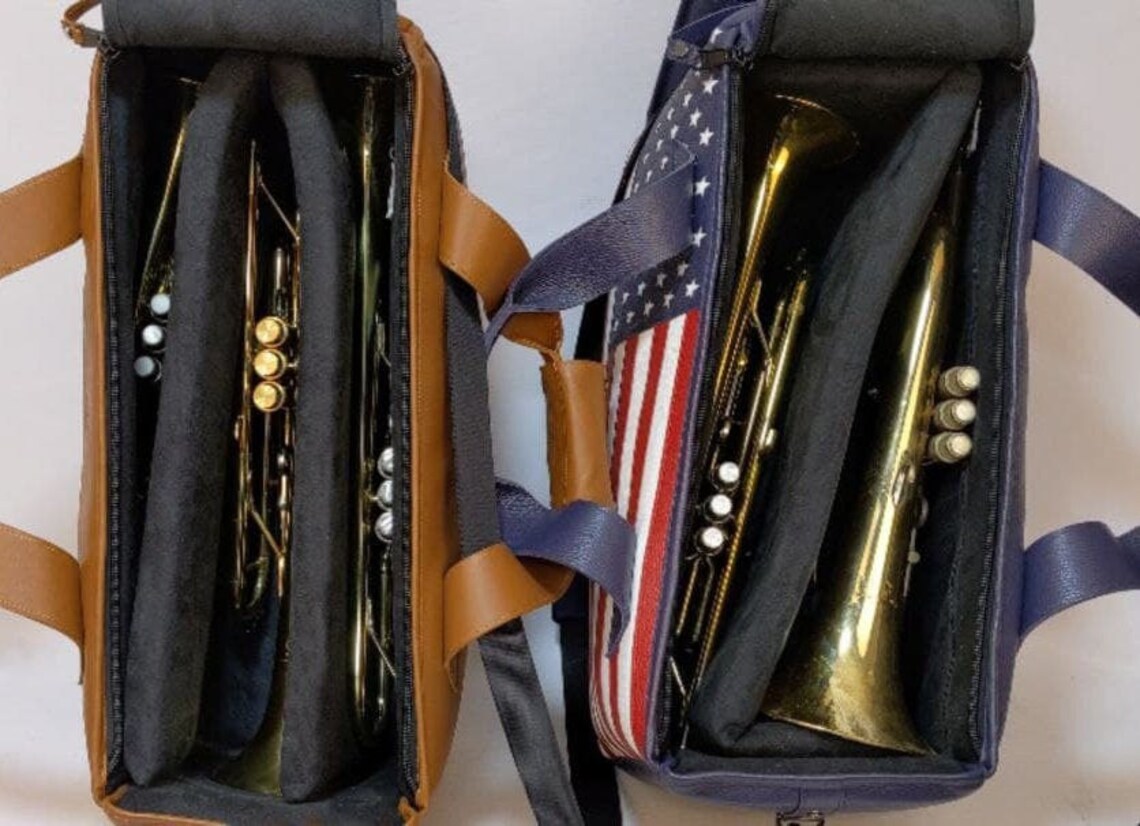 Personalized TrumpetFlugelhorn or Triple leather gig bag whit Etsy