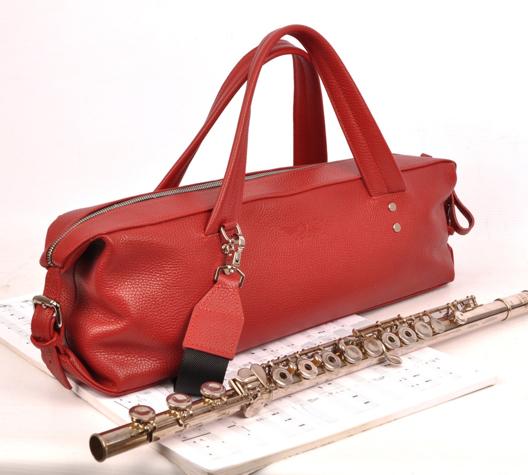Flute Bag by MG Leather Work, Flute Gig Bag, Handmade Gift for a Flute Player, Flute Leather