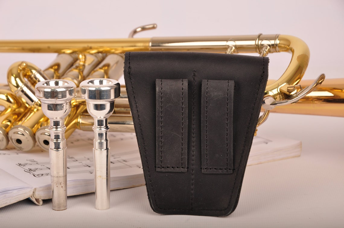 Trumpet Double Personalized Leather Mouthpiece Holder for Etsy