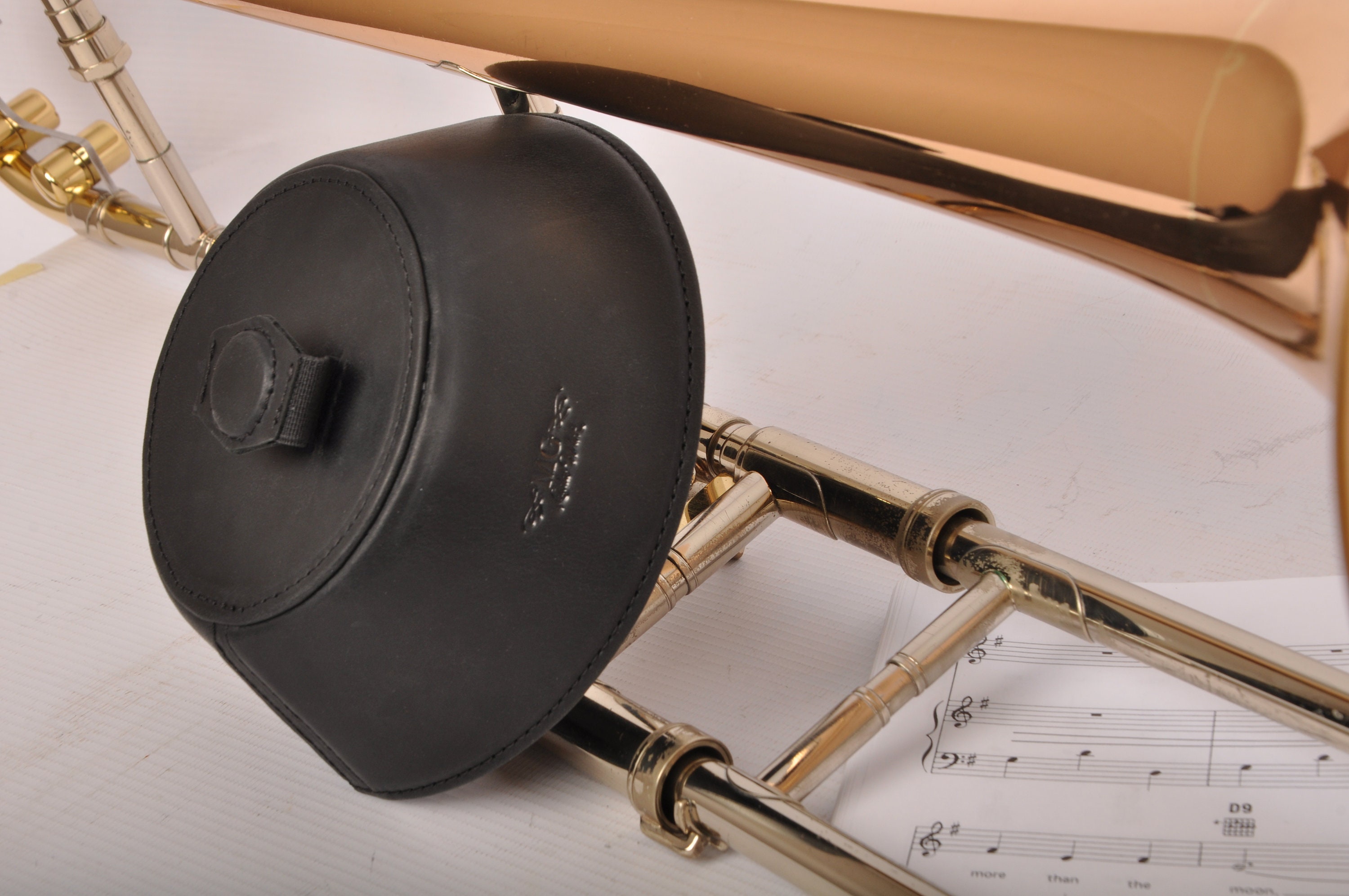 Personalized TROMBONE leather Plunger Mute brass Etsy