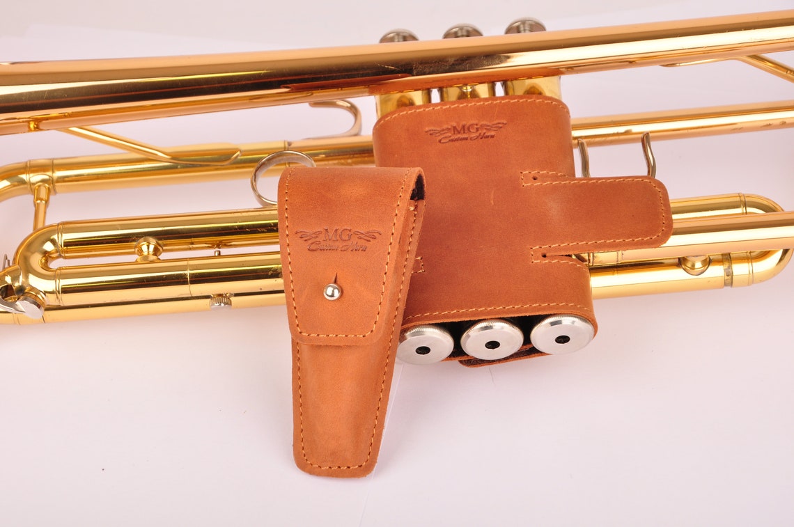 Trumpet Valve Guard Trumpet Mouthpiece Holder by MG Leather Etsy