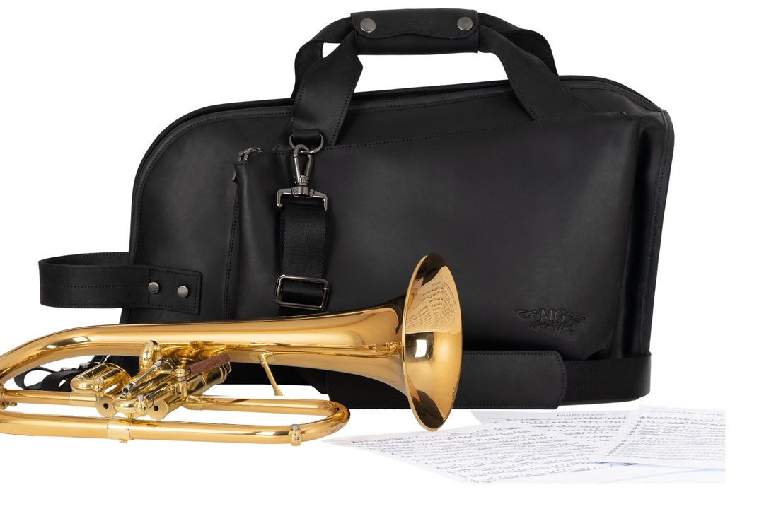 Flugelhorn Bag by MG Leather Work, Flugelhorn Case, Flugelhorn Carry