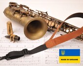 Saxophone neck Strap for Alto Tenor Baritone Soprano Sax, great personalized Gift For Saxophone player, Handmade leather sax neck strap