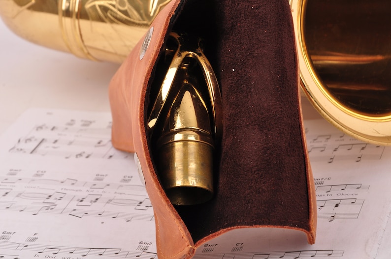 Personalized Alto Saxophone Neck Pouch Made of Genuine Leather Etsy