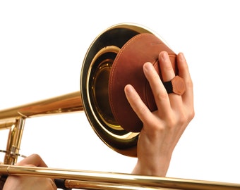 Sordina de émbolo de cuero para trombón: accesorio magnético ligero para jazz