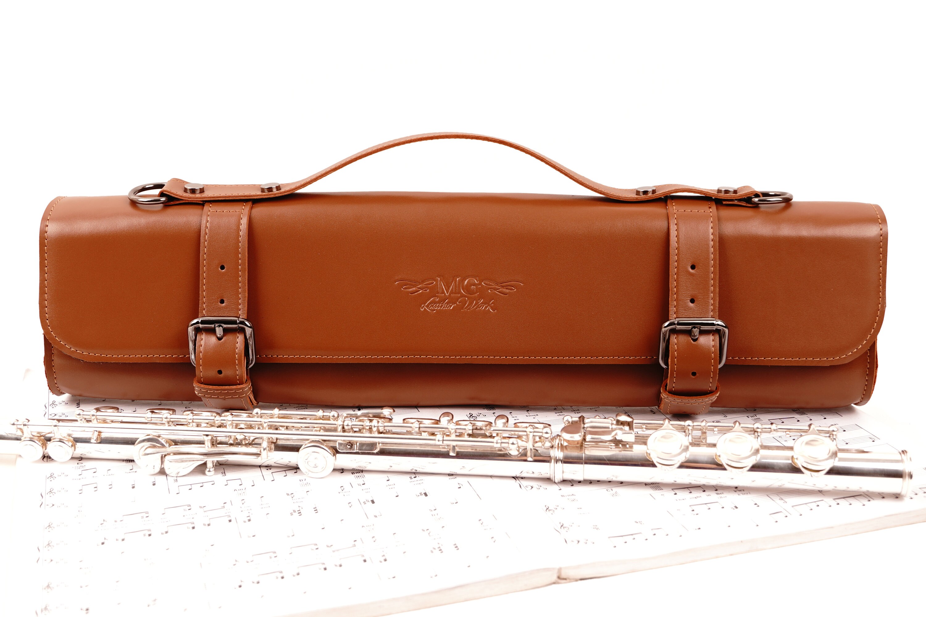 Leather Flute Bag, Flute Bag, Personalized Gift for a Flute Leather Flute Bag, Flute Bag, Personalized Gift for a Flute
