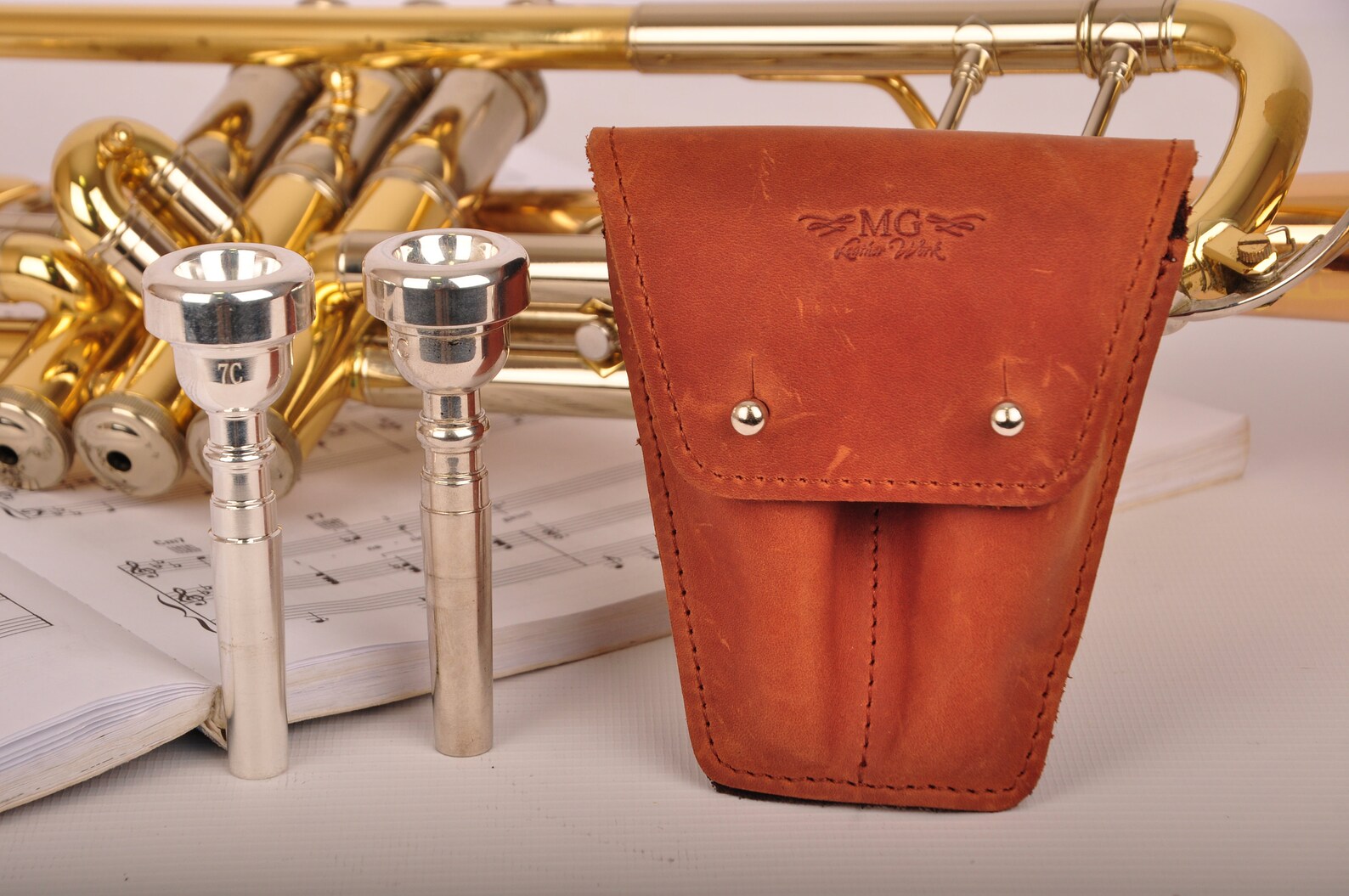 Trumpet Double Personalized Leather Mouthpiece Holder for Etsy
