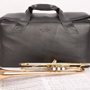 Housse personnalisée pour trompette, housse pour trompette en cuir, housse double/triple pour bugle, cornet de trompette, piccolo, trompette de poche, trompette en ut