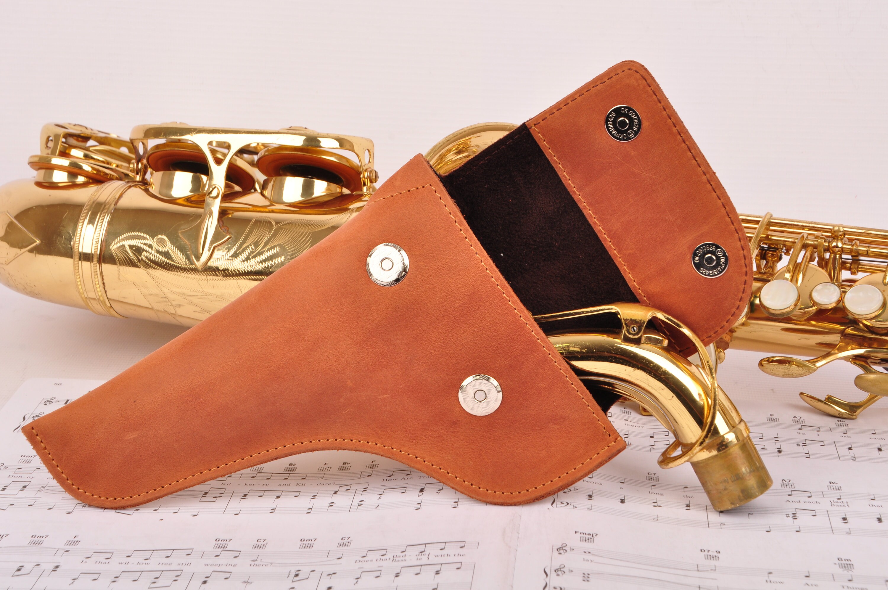 Personalized Alto Saxophone Neck Pouch Made of Genuine Leather Etsy UK
