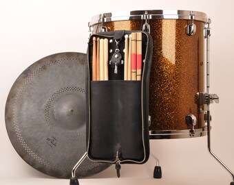 Bolsa de cuero personalizada para baquetas: regalo hecho a mano para bateristas