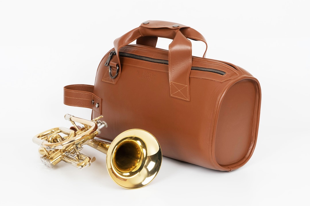 Bag by MG Leather Work Trumpet Bag Case Etsy