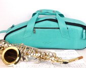 Alto Saxophone Gig Bag PERSONALIZED Genuine Leather Lightweight Bag for Alto Sax by MG Leather Work