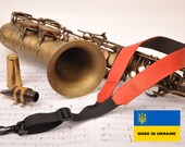 Saxophone neck Strap made of genuine Leather for Alto Tenor Baritone Soprano Sax, personalized Gift For Saxophone players, Handmade gift