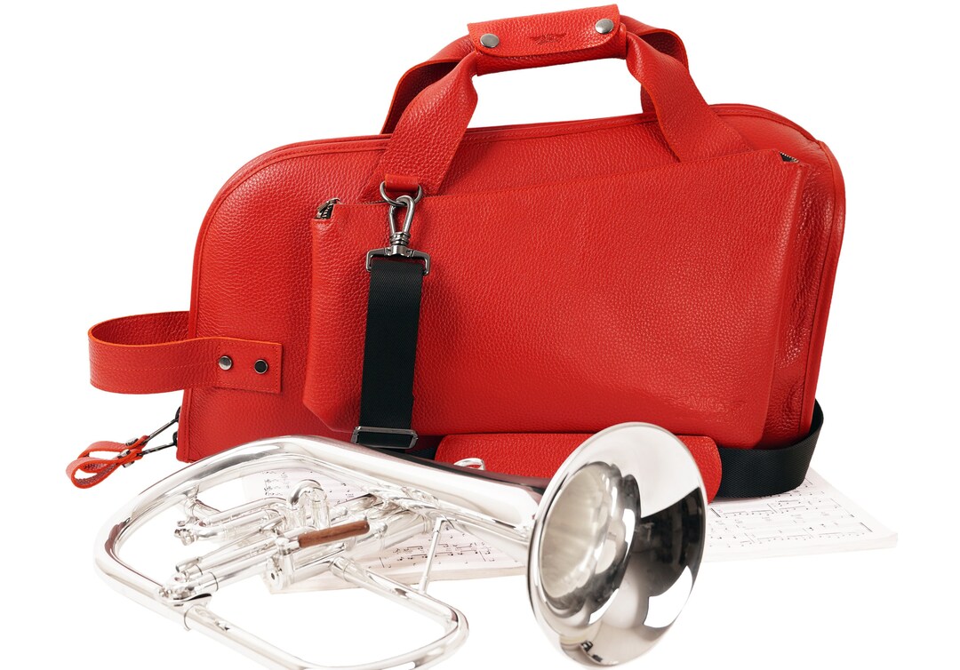 Flugelhorn Bag MG Leather Work, Flugelhorn Case, Personalized Gift for